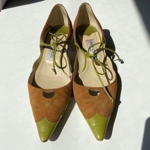 Jimmy choo size 40 kitten heels brown suede